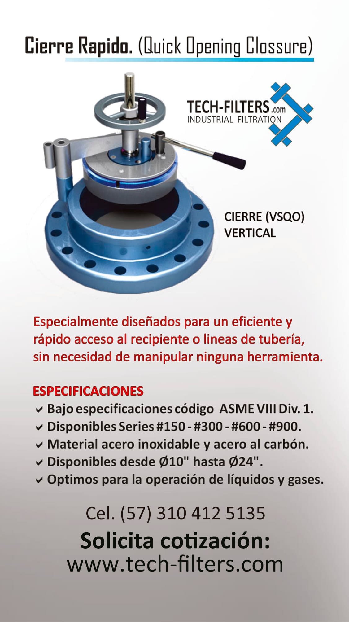 Sistema de cierre rápido